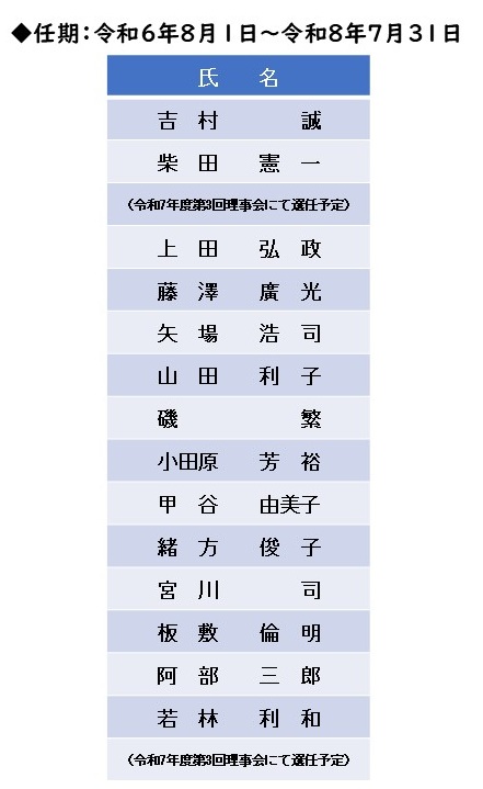 評議員名簿